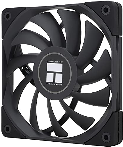Thermalright C12015B cpu ventilador caja de computadora silencioso 4pin PWM PC fan, 15mm Slimline cooler fan, 120mm cpu cooling fan (Negro)