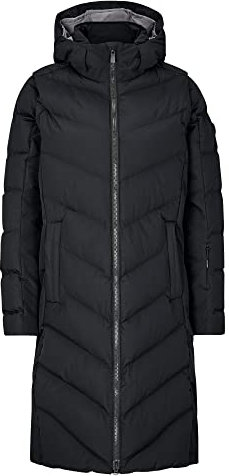 Ziener Damen TELSE Mantel Freizeit, Sport | warm, Micro Down, abnehmbare Ärmel, black, 44