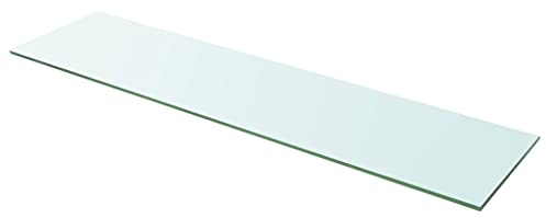 Gecheer Regalböden 2 STK. Glas Transparent 100 x 25 cm (L x B) Regale Paneel,Glasregal Glasregalboden Bad Glasboden Glasscheibe Glasplatte Einlegeboden Glasablage,Max.Tragfähigkeit 15 kg