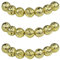 MJDCB Perlen zum Auffädeln 12mm 30 stück Golden Lava Halbedelsteine Perlen mit Loch Natürliche Lose Runde Steinperlen für Herstellung Schmuck Armbänder Halsketten