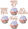 24 Stück 40th Geburtstag Tortendeko Straight Outta 1985 Cupcake Toppers Forty Awesome Since 1985 Cupcake Picks 40 fabelhafte Tortendekorationen für 40. Geburtstag Rosegold