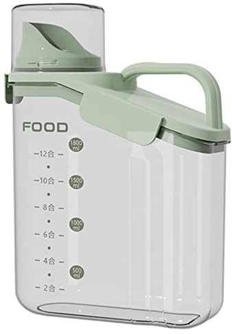 Qihuyi conservation avec couvercle, boîte rangement avec couvercle, rangement pour céréales, grand récipient alimentaire, boîte rangement à céréales avec bec verseur