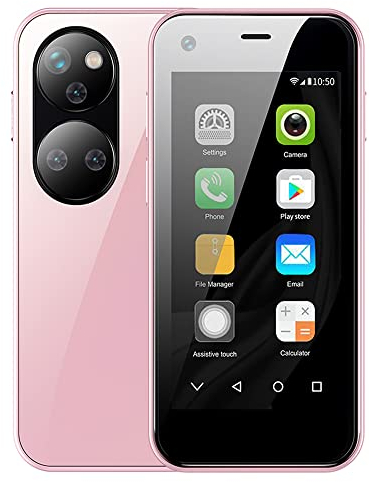 Hipipooo Mini 3G Unlocked Phone, 2,5 Zoll Android 6.0 1580 mAh Smartphone, 1 GB + 8 GB(Rosa)