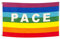 Hztyyier Bunte Pace-Flagge, Regenbogen-Friedensbrief-Flagge, Wetterfestes Polyester-Banner für Dekoration Im Freien