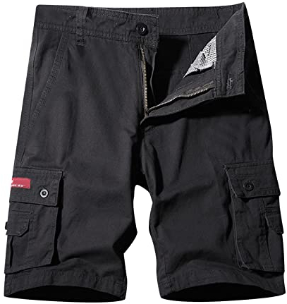 Cargohose Herren Kurz Arbeitshose Herren Winter Gefüttert Herren Mode Casual Plaid Camouflage Multi Pocket Reißverschluss Schnalle Cargohose Outdoor Shorts Tooling Shorts Cargo Arbeitshose Herren