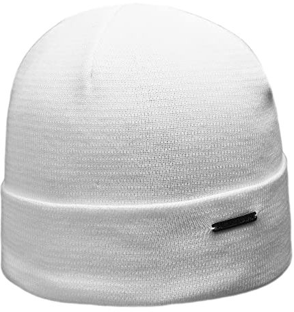 MELEGARI Mütze Beanie Pisa | 100% Baumwolle | Made in Italy, Weiß, One size
