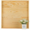 Hanobe Bandeja decorativa para servir grande: bandeja de madera, cuadrada, extra grande, rústica, madera natural, bandeja decorativa con asa, bandejas para servir, XXL, para otomana, salón, cocina, 55