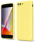 oakxco for iPhone 7 Plus Case iPhone 8 Plus Case Liquid Silicone, Cute Thin Slim Soft Rubber Gel Smooth Cover for Women Girl, Matte TPU Solid Aesthetic Design Protective & Shockproof, Yellow