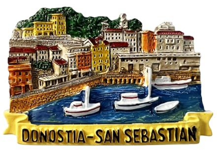 3D Donostia San Sebastian Spanien Kühlschrankmagnet Reise Souvenir Kühlschrank Dekoration Magnetischer Aufkleber Handbemalt Handwerk