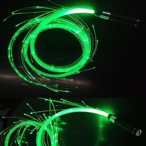 RUTAVM Bicchiere a Fibra Ottica Disco Dance Whip Party Fruste da Ballo in Fibra Ottica a LED Frusta Luminosa Ricaricabile 7 Illuminazione Sparkle Flow Toy Party