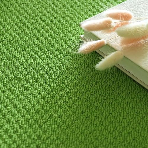 Self Adhesive Floor Mat Carpet Tiles Multi-Purpose Self-Priming Self Adhesive Carpet Tile for Home and Pets, Non-Slip Freely Splice Floor Stickers Tiles- 54 Sq.Ft (Color : Red) (Color : Light Green)