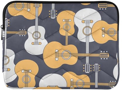 MCHIVER Laptophülle mit Musikinstrumenten, Gitarren, 33,8 cm (13,3 Zoll), leicht, Computer-Schutzhüllen für Tablet, Notebook