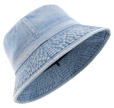 Zylioo XL/XXL Jeans Fischerhut Anglerhut Denim für Großen Kopf,UPF50+ Sonnenschutz Sonnenhut Größe 58-64cm,Vintage Sommerhut