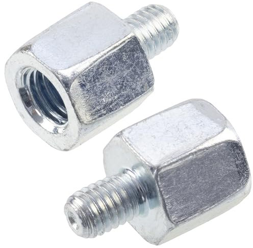 AERZETIX - C76002-2er-Satz metrische Gewindereduzierstücke für Verbindungsmutterschrauben zum Aufschrauben von M8 weiblich auf M6 männlich - aus stahl