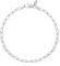 Amberta Damen Herren Echt Büroklammer Armband aus Sterling Silber | Italienisches Charms Gliederarmband | 3 mm, 19 cm