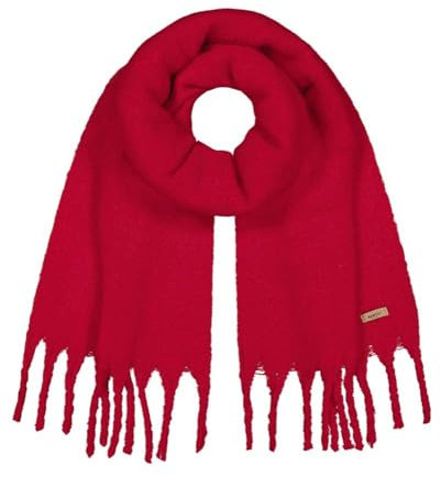 Barts Damen Strickschal Fyone Winterschal mit Fransen 5813 Red 05