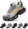 Gugifcto Zapatos de Seguridad para Hombre Mujer Puntera de Acero Zapatillas Trabajo Transpirable Ligero Liberación Comodo Rápida Calzado de Seguridad Grey 41 EU