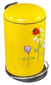 ATMRC Küchenabfalleimer Fußbetriebener Mülleimer, doppelschichtige Mülleimer mit Schwingdeckel for Zuhause, Küche, Wohnzimmer, (Farbe: Gelb) Mülleimer