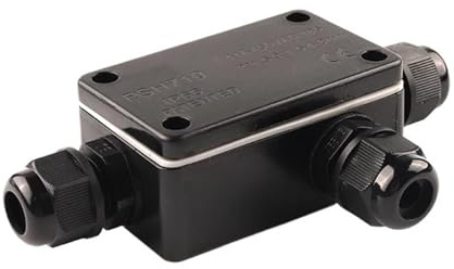 IP66 2/3 Pin Outdoor Cable Junction Box 41A/450V With Terminal Electrical Wire Connection Black Enclosure BIANMTSW(G710-3P)
