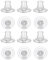 12-Stück Sport Ohrringe Stecker Verschlüsse,Ohrstecker Verschluss Silikon,Silber Ohrring Verschluss Silikon Ohrring Stopper Abkleben für Ohrringe Verschluss Ohrringheber,Flachem Ohrringverschlüsse