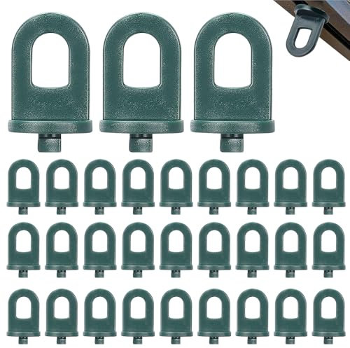 yotutun 30 Stück Gewächshausclips, Pflanzenhalter Aufhängevorrichtungen Ösen für Gewächshausschienen Rankhilfe Clips Kunststoff Gewächshaus Zubehör für Ihr Gewächshaus und Paradies