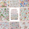 LetCart Nähen Patchwork Stoff, 8pcs Blumen 50 * 50 cm Baumwolle gedrucktes Stoff Set Baumwoll kleiner Schrottstoff für DIY, Kunsthandwerk (Rosa)