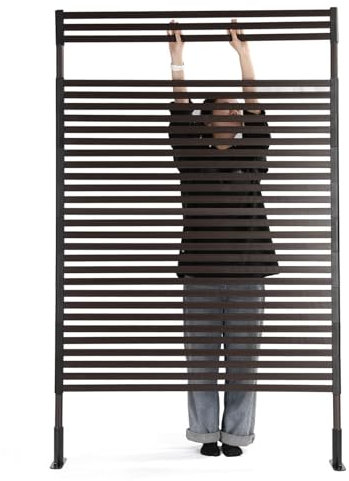 Brise-Vue extérieur, clôture d'intimité autoportante en métal, Tubes et Panneaux en Acier galvanisé, clôture décorative for Patio, Cour, Jardin et Balcon(60x90cm (23.62x35.43in))