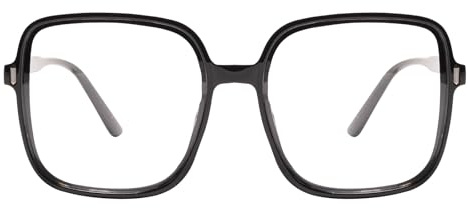 QXEYEGLAS Übergroße Quadratische Lesebrille Männer und Frauen, Stilvolle Gross Anti Blaulicht Computerlesebrille, Geeignet für Große Köpfe und Große Gesichter
