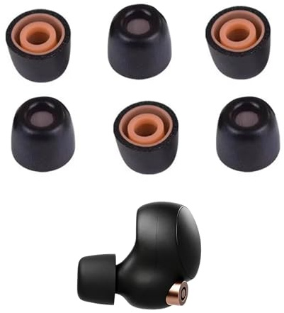 Rhinenet Memory Foam Earbuds Tips for Sony WF-1000XM6/1000XM5/1000XM4 | Ear Bud Replacement Tips Noise Isolation, Ultimate Comfort Secure Fit with Storage box, 3 Pairs