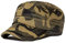 VOBOOM Herren Gewaschener Baumwolle Militärkappen Kappe Einzigartige Kadett Armee Vintage Flache Obere Kappe Entwerfen Braun Camouflage