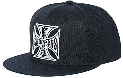 WEST COAST CHOPPERS Unisex Snapback Cap OG Cross Flatbill, Farbe:Black, Größe:one Size