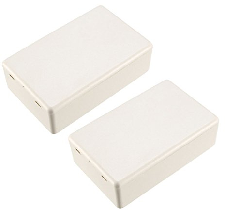 sourcing map 2 Stück 80 x 50 x 26 mm Elektronischer Kunststoff DIY Anschlussdose Gehäuse Beige