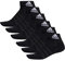adidas Ankle/Quarter Socken Unisex Kurzsocke Knöchelsocke 6 Paar, Farbe:Black, Socken & Strümpfe:43-45