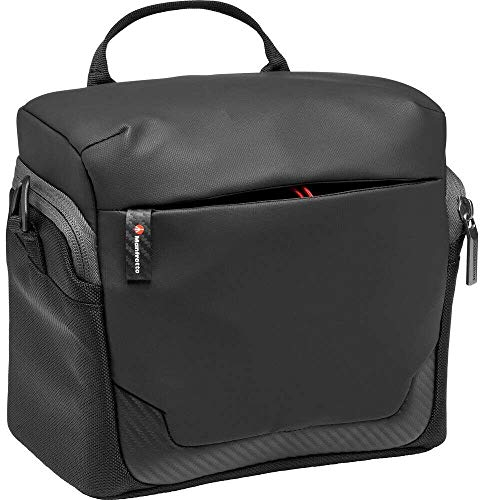 Manfrotto MB MA2-SB-M Advanced² Camera Shoulder Bag M, Medium, for Mirrorless with Standard Lenses, with Multiple Pockets, Tripod Attachment, Removable Shoulder Strap, Coated Fabric