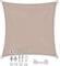 Vivanutria aguasol Sonnensegel Quadrat 3 x 3 m + GRATIS (!) Befestigungsmaterial | Farbe Taupe | für Garten, Balkon & Terrasse | Sonnenschutz | Wetterschutz | wasserabweisend | PES | Polyester