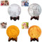 lampara luna personalizada 3d con tu Foto y texto, Recargable 16 colores remoto y táctil controlar, Moon Light Lamp Diámetro 15 cm