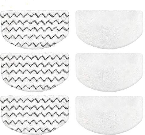 Steam Mop Replacement Pads for Bissell Powerfresh Steam Mop Pads Compatible with 1940 1440 1544 Series 19402 19404 19408 19409 1940a 1940f 1940q 1940t 1940w Washable Reusable Steam Mop Pad (6- PACK)