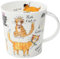 Dunoon Taza de porcelana china con forma de cairngorm, 0,48 l, apta para microondas, apta para lavavajillas, diseño de gato