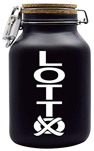 Spardose Lotto Geld Geschenk Idee Schwarz XXL
