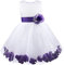 Freebily Vestito da Principessa Bambina Abiti da Damigella Ragazza Abito da Sera Lungo Vestito da Cerimonia Elegante Senza Maniche Gonna Lunga Tulle Festa di Compleanno Viola A 12 Anni