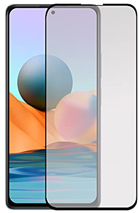 Movilrey Protector de Xiaomi Redmi Note 10 Pro Negro Pantalla Cristal Templado Vidrio 9H para movil