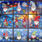 TBSCWYF Vetrofanie Fiocchi di Neve per Natale Finestra Vetrina Decorazioni natalizie per la casa Vetrofanie saldi Fiocco di Neve Stickers da Vetro Addobbi natalizi per la casa Vetrofanie (A)