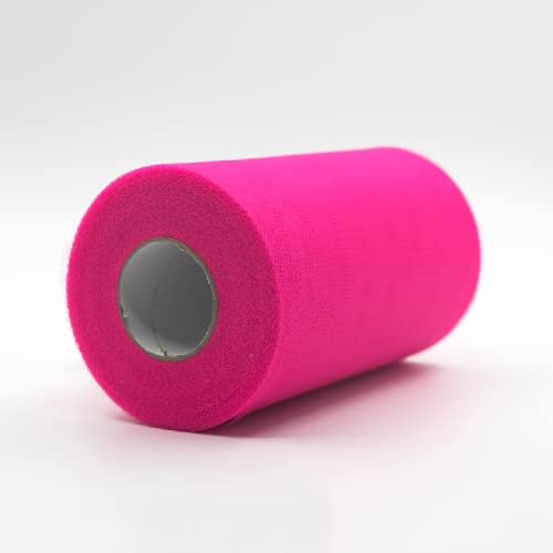 91m x 15 cm! Tüll Roll Spool Stoff für Handwerk Dekorationen Tutu Hochzeiten Kostüme Röcke Partys Geschenk Schleife Babyparty, viele Farben erhältlich. (Rosa Rose)