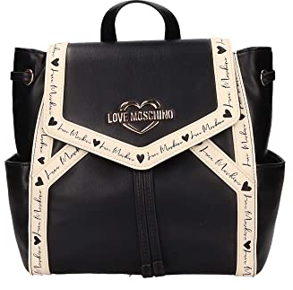 Love Moschino Damen Borsa Nero + Pu Avorio Rucksack, Mehrfarbig, Einheitsgröße