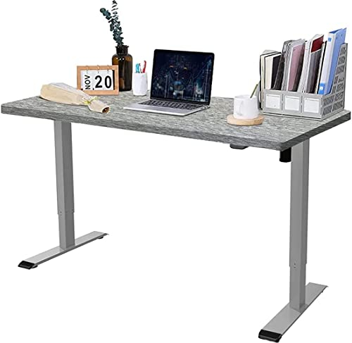 FLEXISPOT EG1 Höhenverstellbarer Schreibtisch Elektrisch 2-Fach-Teleskop mit Tischplatte (N-Blackwalnut, Schwarz Gestell, 140 x 70 cm)