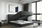 Boxspringbett mit Bettkasten Gusto mit Topper Visco Memory (160 x 200 cm, Dunkelgrau)