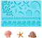 Moule Silicone Animaux Thème Marin, Silicone Coquillage Fondant Moule, Mer Moule de Décoration de Gâteau Etoile de Mer, pour Gâteaux D'anniversaire, Gâteaux de Fête Sur Le Thème de L'océan