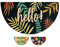 LUA VIKA Fußmatte Kokos halbrund - Hello Tropical - 40x70 cm - Fussmatte Aussen und Innen - Fussmatten Haustür - Türmatte Außen - Fußmatten - Kokosmatte Fußmatte