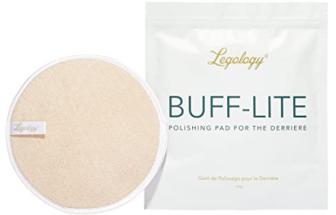 Legology Exfoliating Mitt Buff Lite für Tiefenreinigung, Lymphdrainage und Hautvorbereitung – Doppelseitiges Duschpad für Po und Hüften