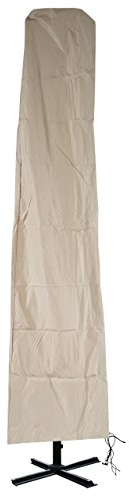 Abdeckhülle Meran-AM für Marktschirm bis 5m, Schutzhülle Cover mit Reißverschluss - creme